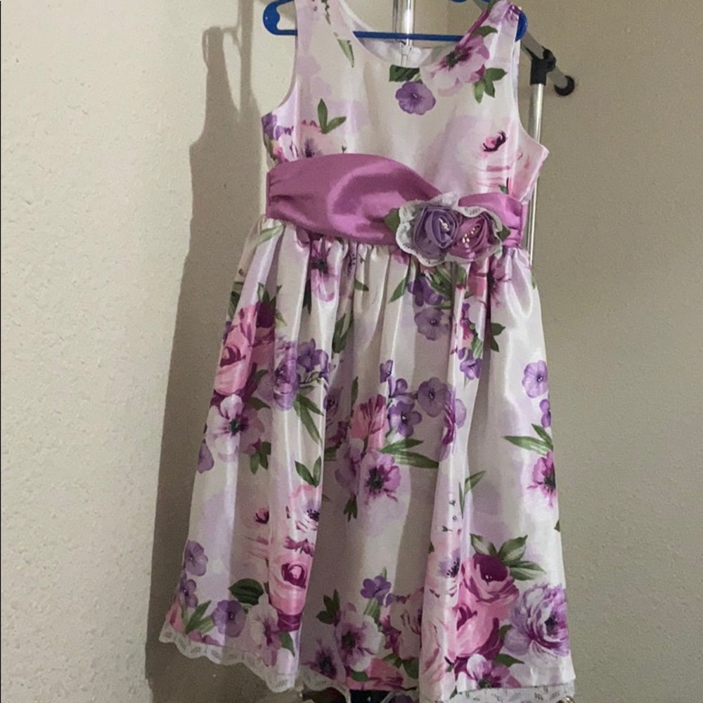 Beautiful purple flowers dress